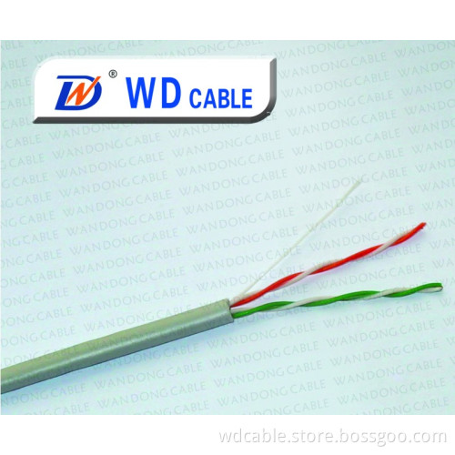 Black PE Jacket Bc 4 Pairs Telephone Cable